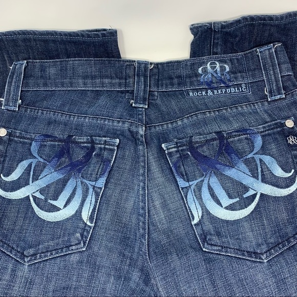 Rock & Republic Boot Cut Embroidered Jeans - Picture 2 of 9
